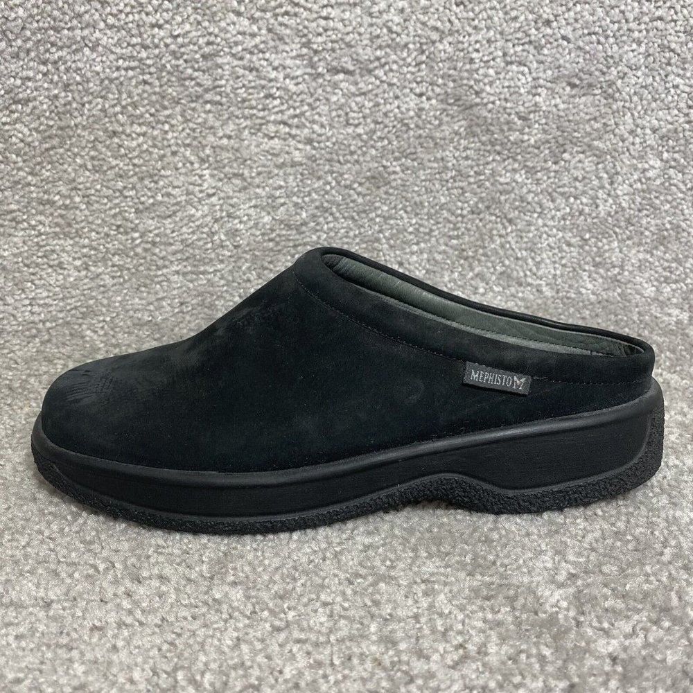 Women’s Mephisto Black Suede Slip On Mules 01 121132363 Women's Size 7